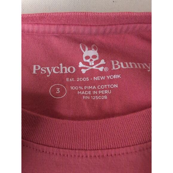 Psycho Bunny pink bunny logo t-shirt sz 3 (sm) - Picture 7 of 9